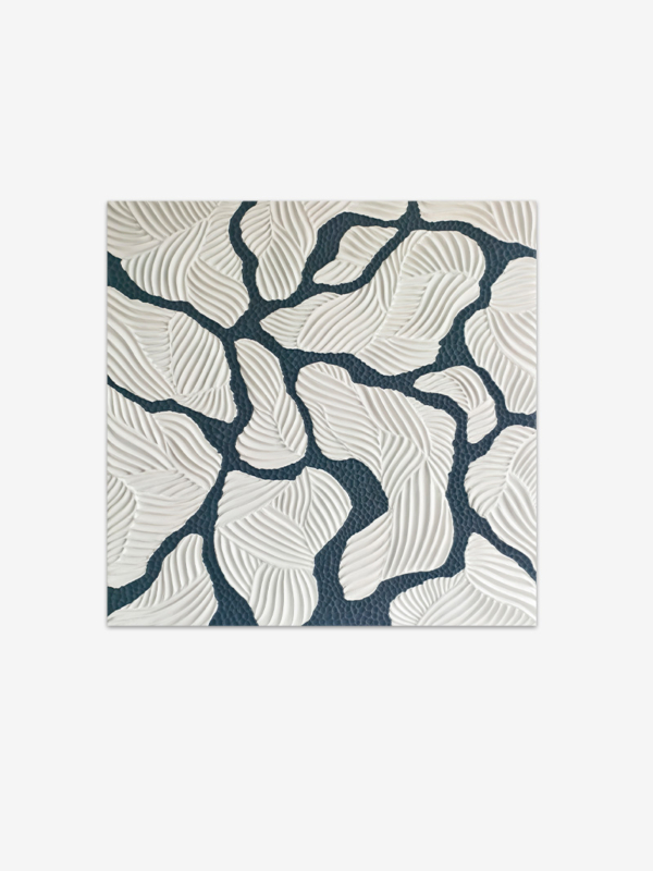 strukturální obraz v krémové a černé barvě