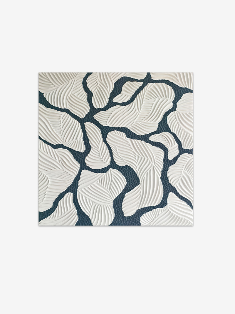 strukturální obraz v krémové a černé barvě