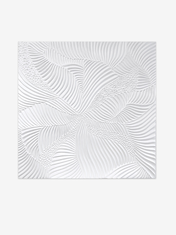 bílý minimalistický strukturální obraz