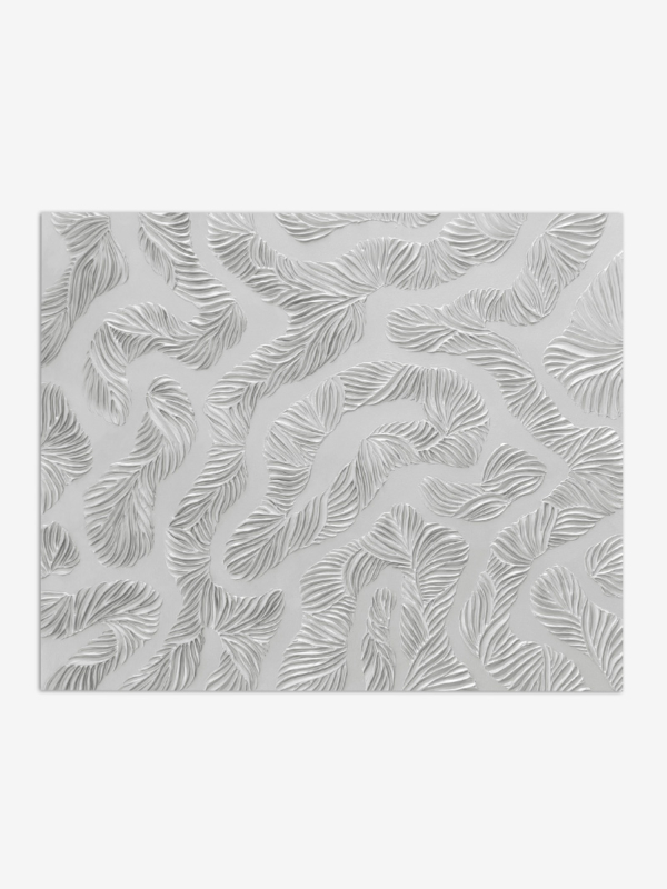 JEMNĚ METALICKÝ STŘÍBRNÝ ABTRAKTNÍ OBRAZ