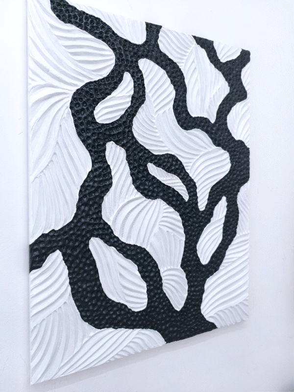 černobílý minimalistický zen wabi sabi obraz kořenů