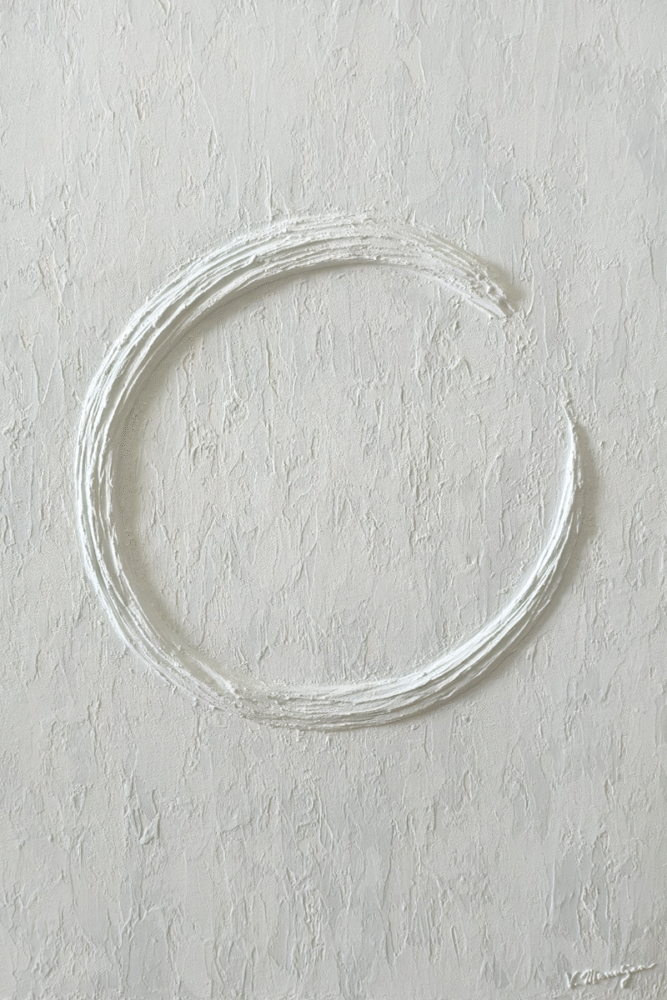 minimalistický zenový obraz kruhu enso