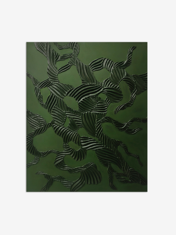 olivový obraz, obraz s kořeny, minimalistický obraz, tmavě zelený obraz